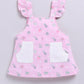 Baby Girl Floral Pinafore Dress with Cute Pockets-PURPLE