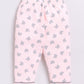 Bear Printed Baby Girl Half Sleeves Night Suit-PINK