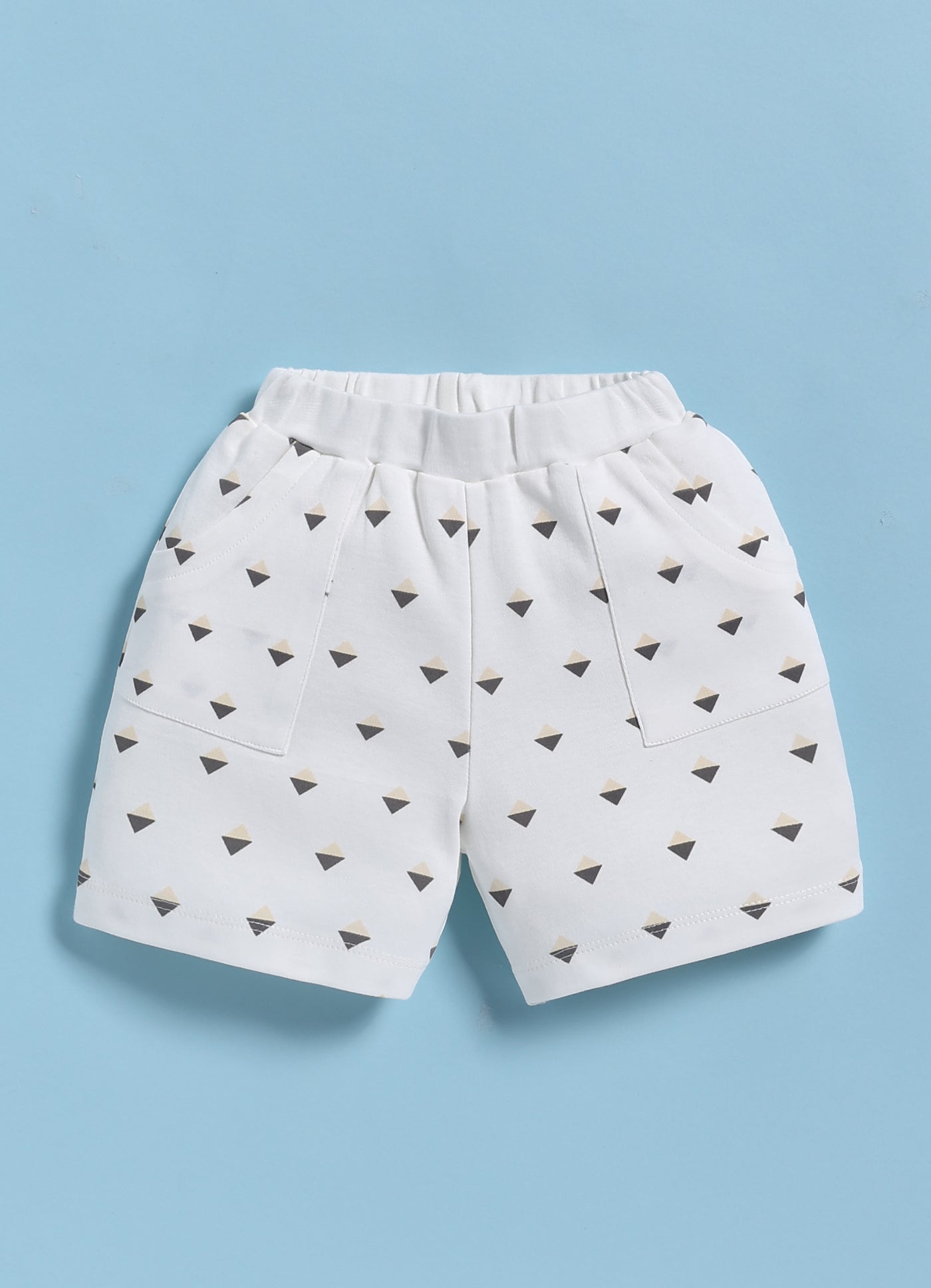 Half-Sleeve Top & Bottom For Boys - Cream Well Done