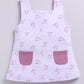 Baby Girl Floral Print Pinafore Dress with Layered Top-PURPLE