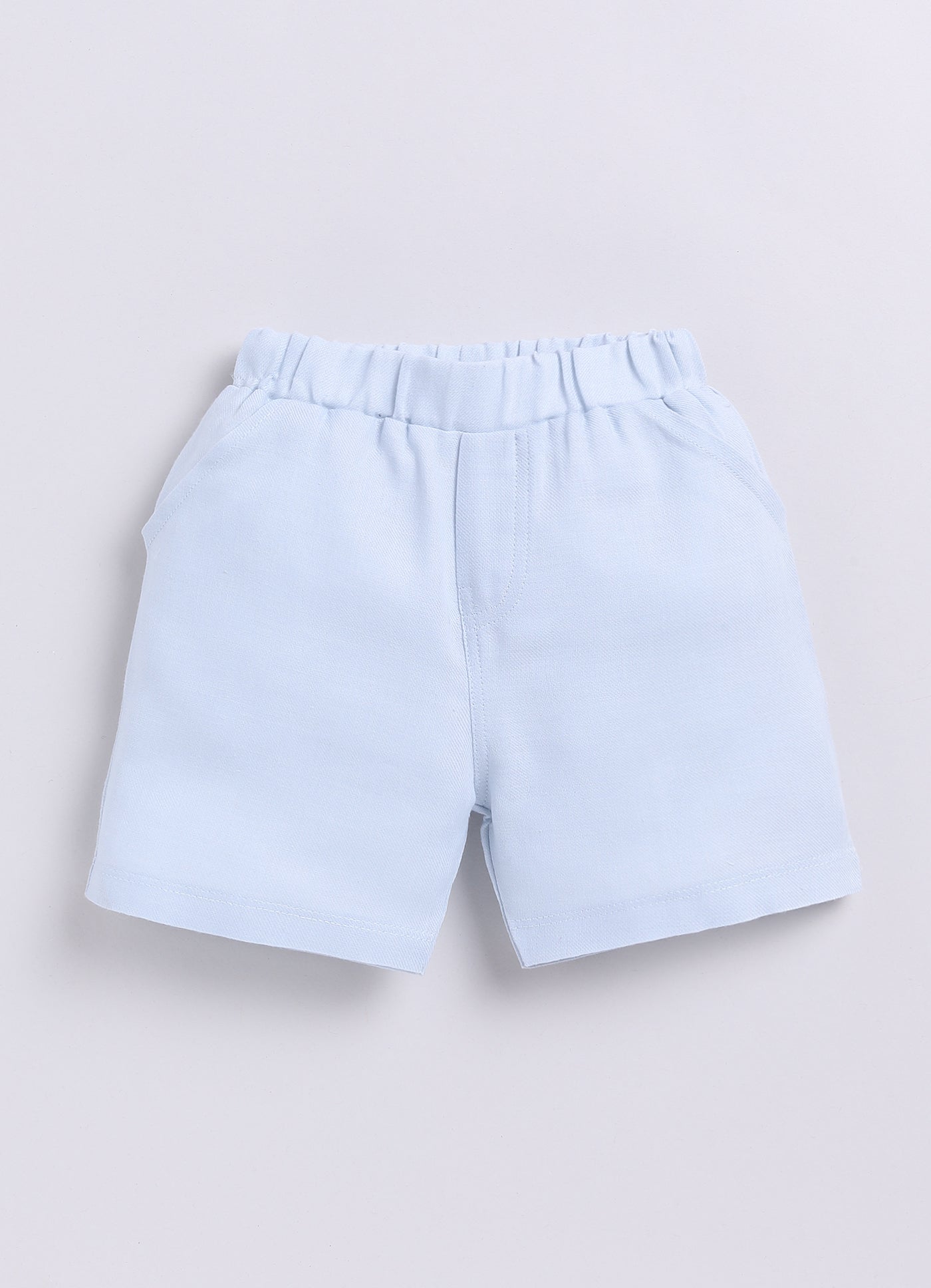 Baby Boy Solid Color T Shirt & Short-SKY