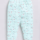 Cherry Prined & Comfy Half Sleeve Girl Night Suit-PISTA GREEN