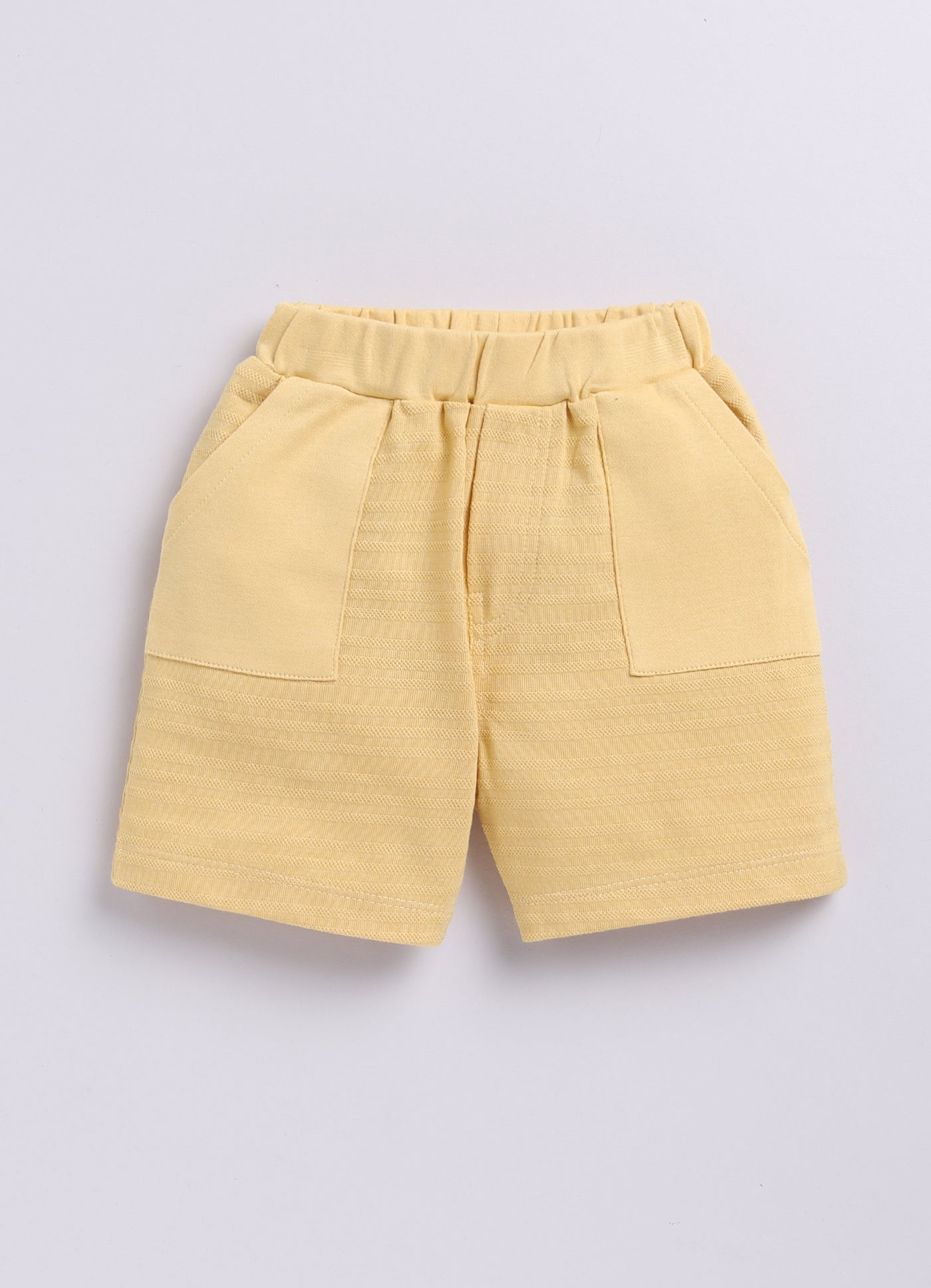 Cute Tiger Designed Baby Boy Half T Shirt & Short Set-LIME YELLOW