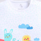 Baby  Boy Great Moment Rainbow & Bunny Summer Romper-WHITE