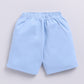Multi Color Striped Baby Boy Half T Shirt & Short Set-Blue