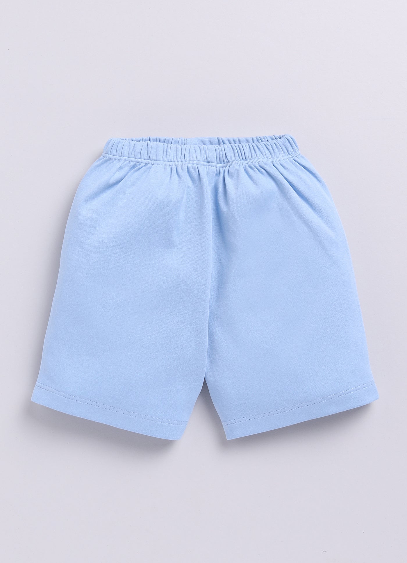 Multi Color Striped Baby Boy Half T Shirt & Short Set-Blue