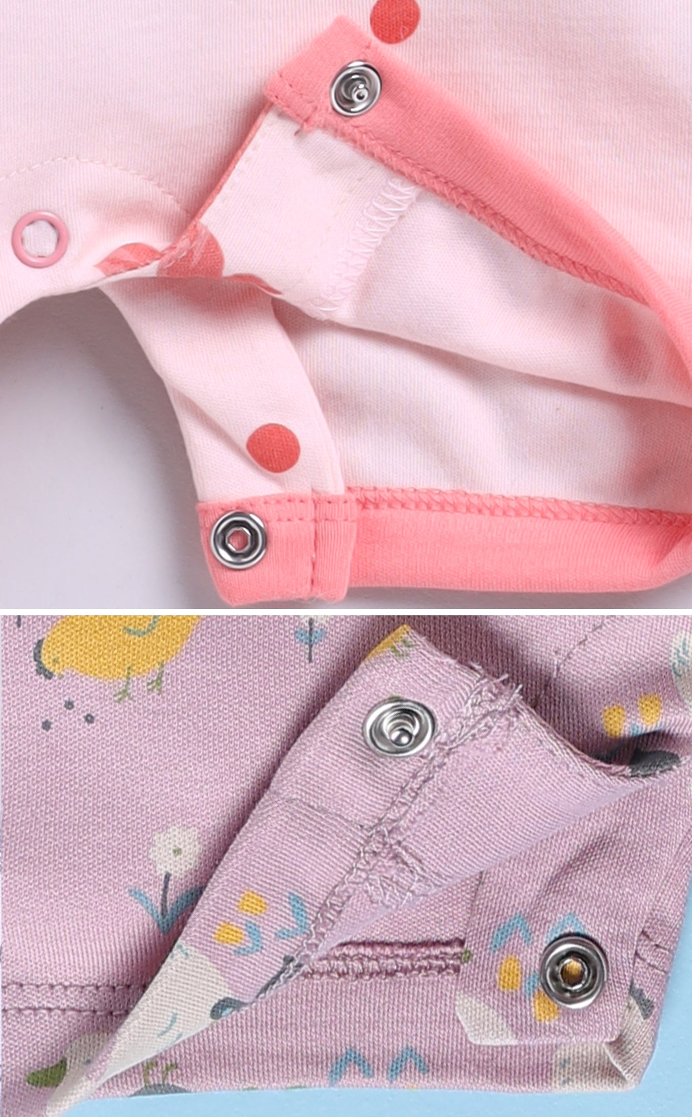 Half Sleeve Romper for Girls - Salmon & Stone