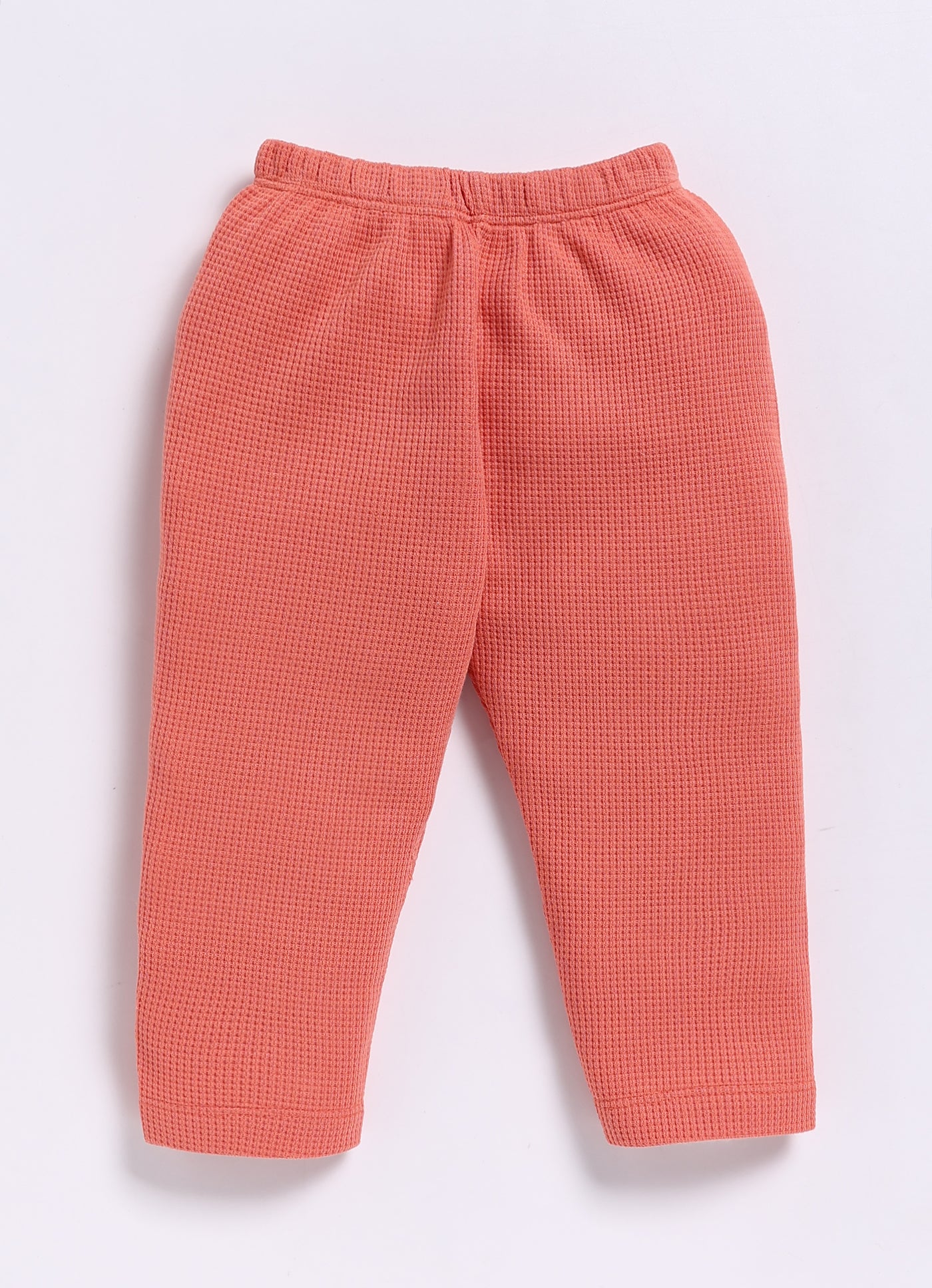 Full-Sleeve Top & Bottom For Girls - Peach Little One