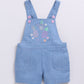 Baby Boy Embroidered Pineapple Dungaree Set-Blue