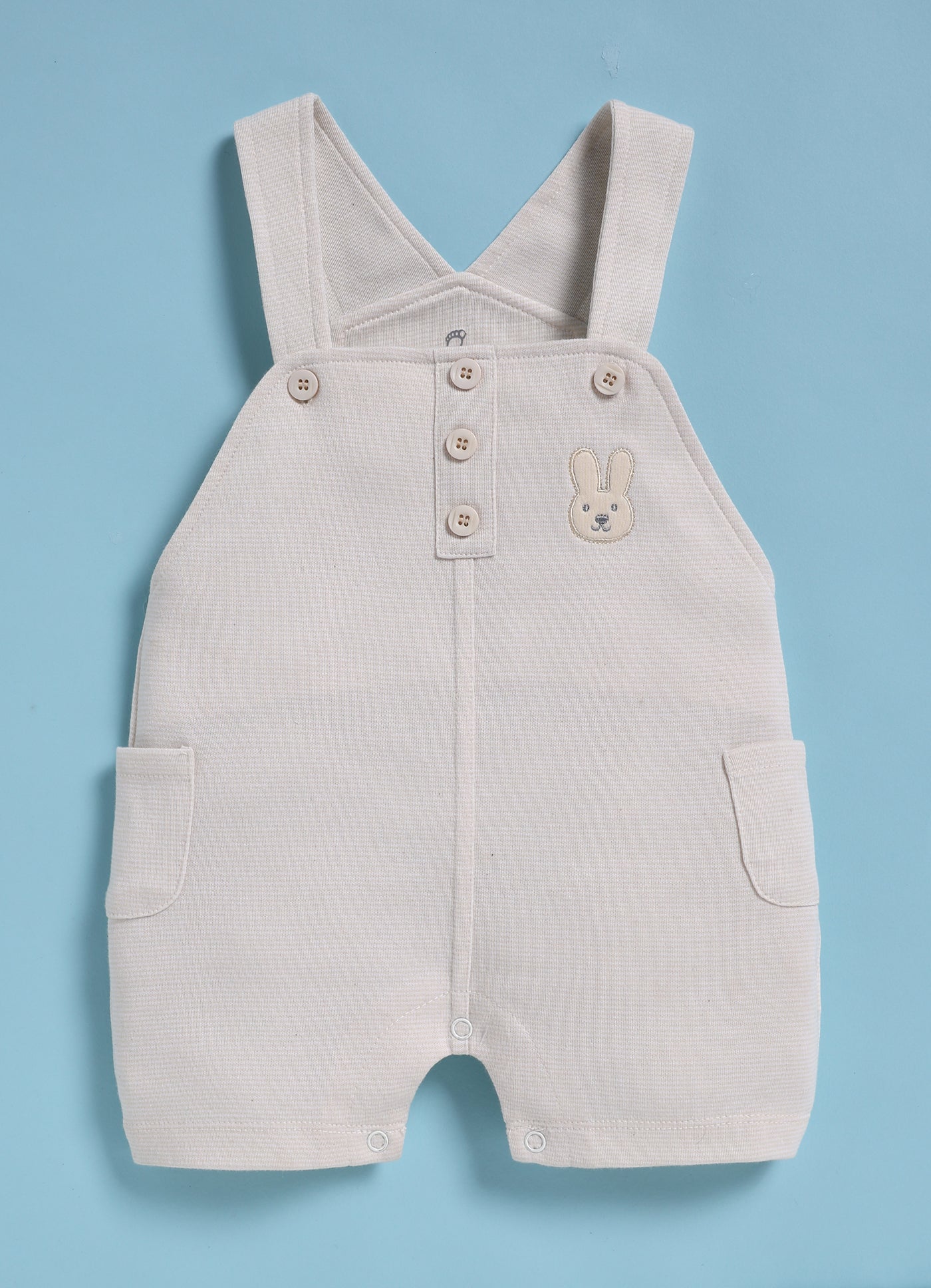 Half Sleeve Dungaree for Boys – Cream Happy Bunny