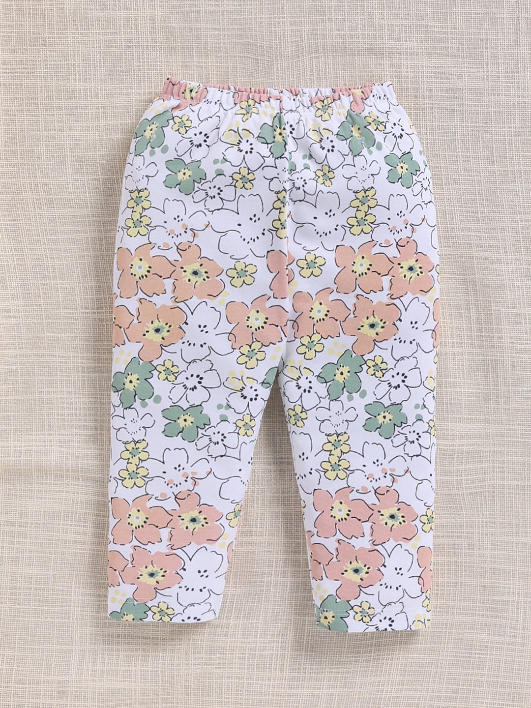 Top & Bottom for Girls - Floral White Hedgehog Polka-Dot