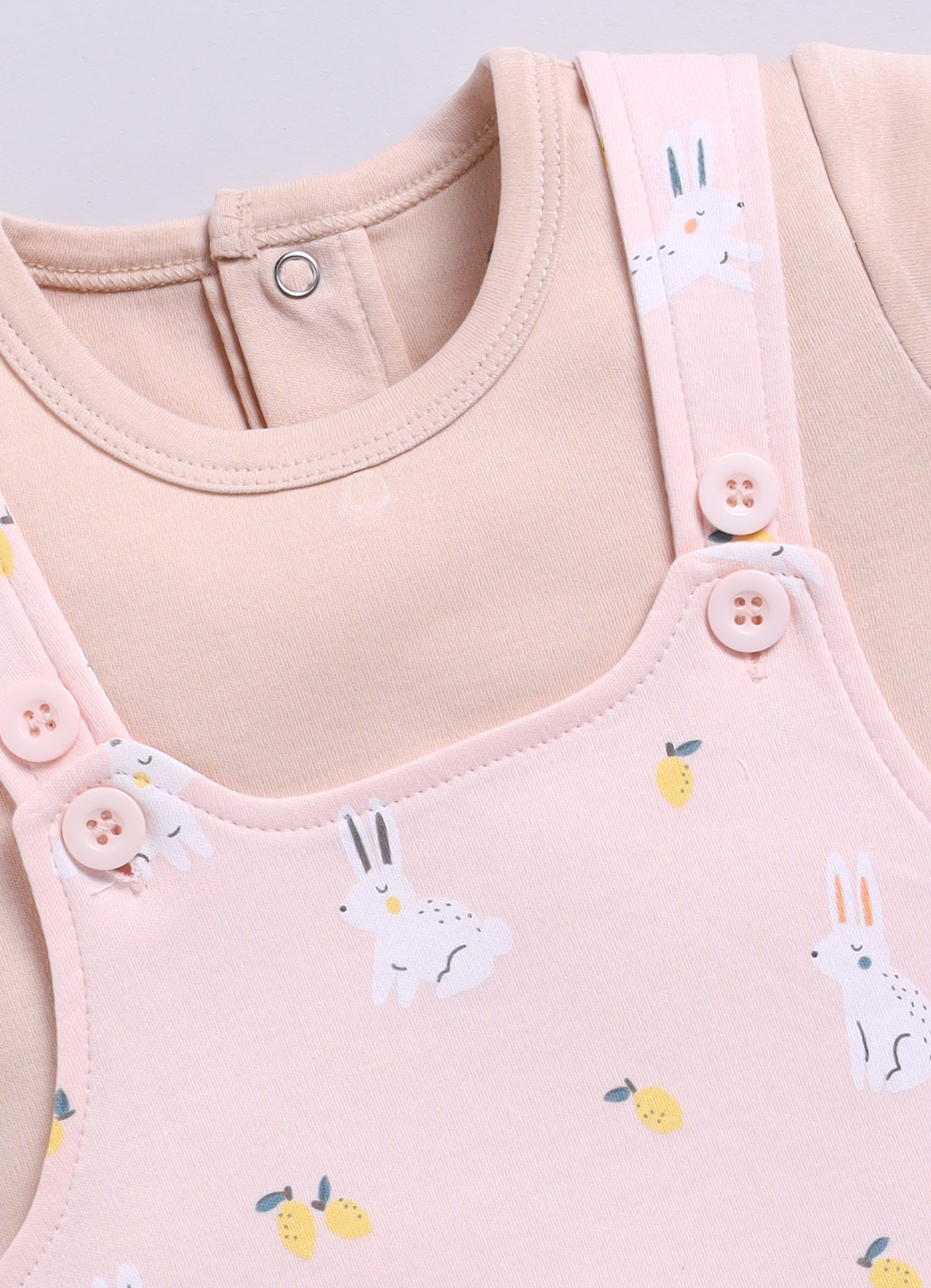 Half Sleeve Dungaree for Girls - Stone & Rose