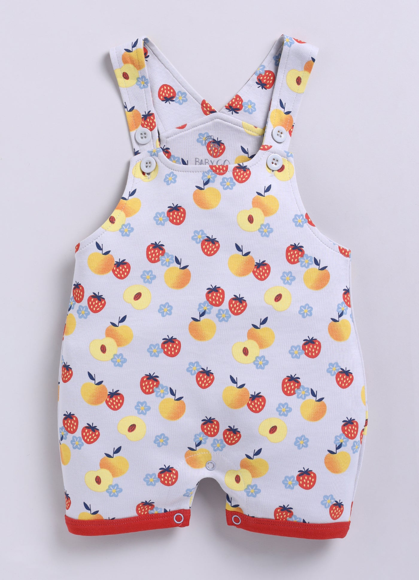 Half Sleeve Dungaree for Girls - Peach