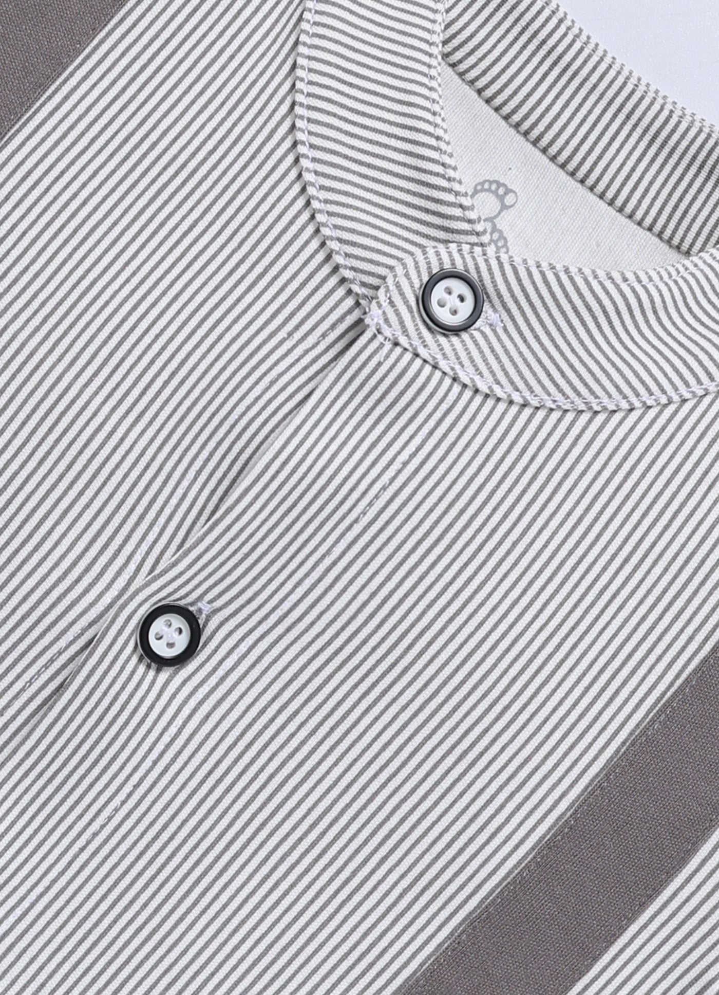 Half-Sleeve Romper for Boys – Grey with Suspender
