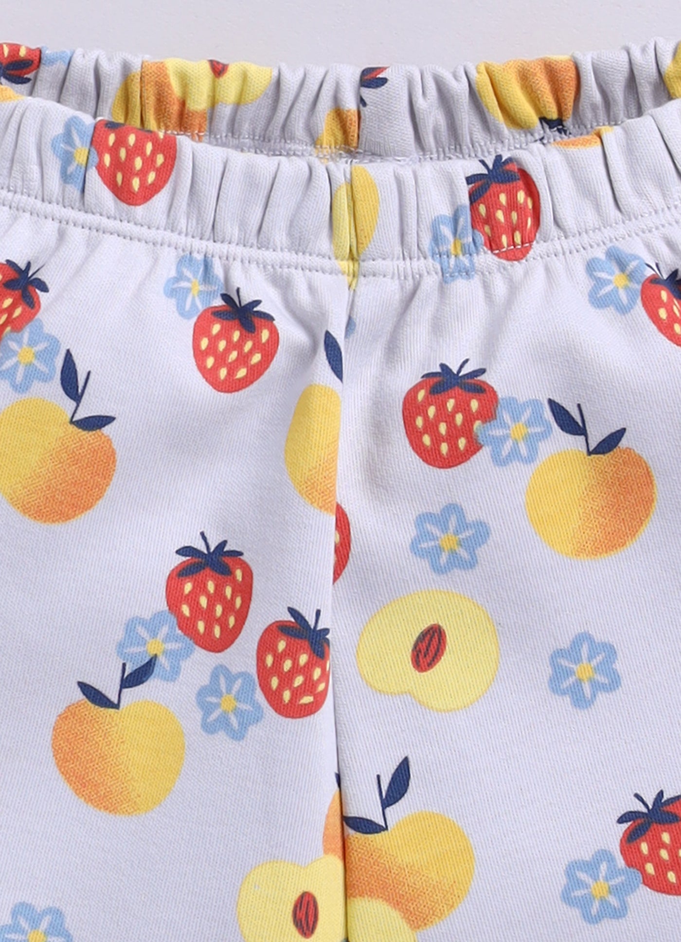 Half-Sleeve Top & Bottom For Girls - Peach & Sage
