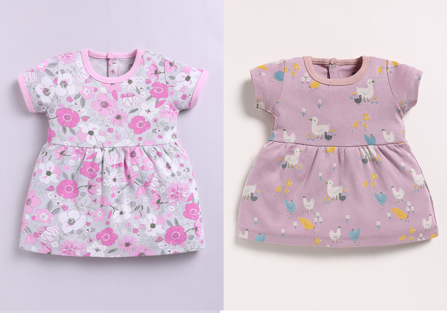 Frock – Stone and Pink