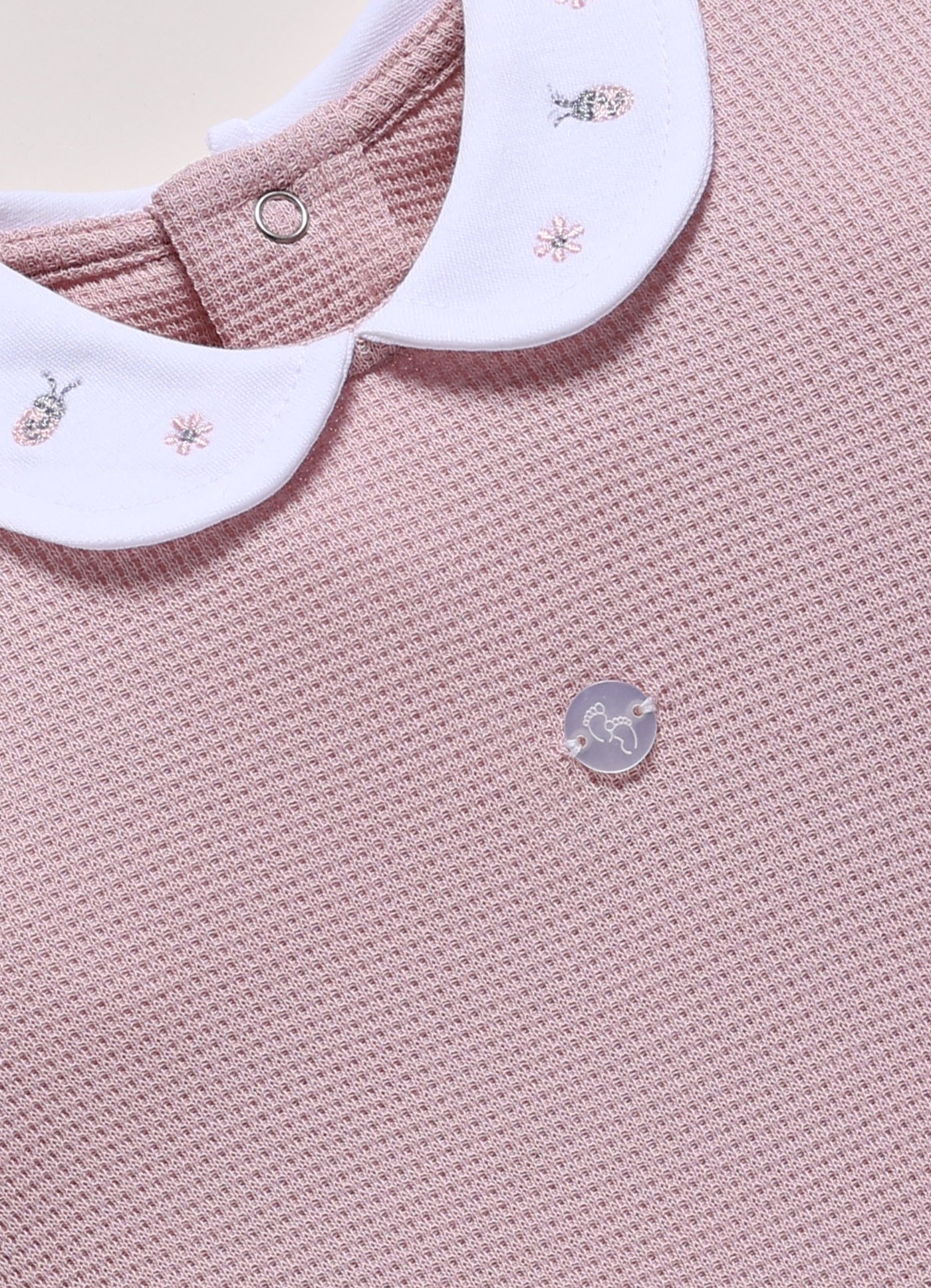 Full Sleeve Romper for Girls - Mauve Waffle Knit