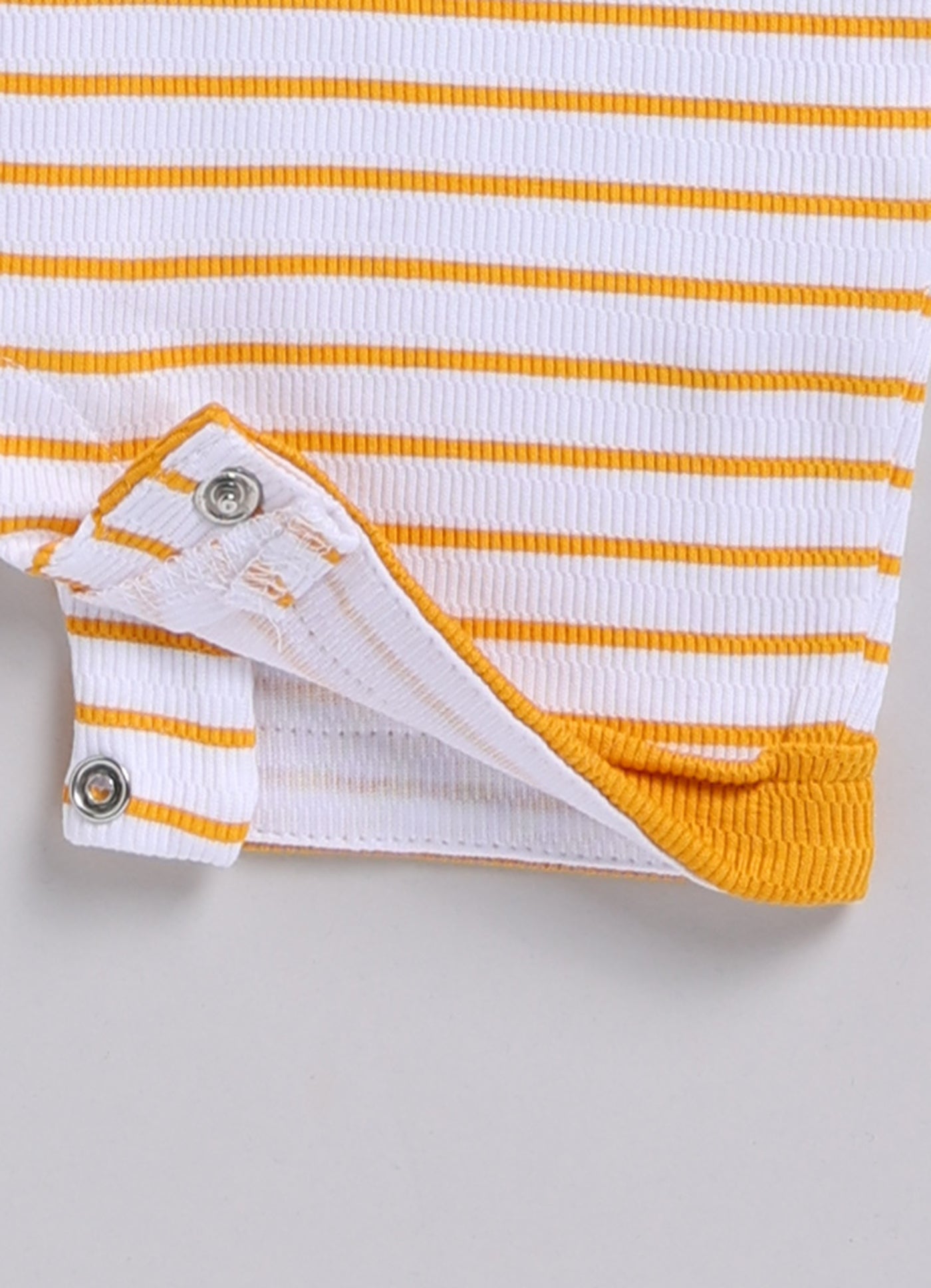 Baby Boy Striped Summer Romper - Yellow