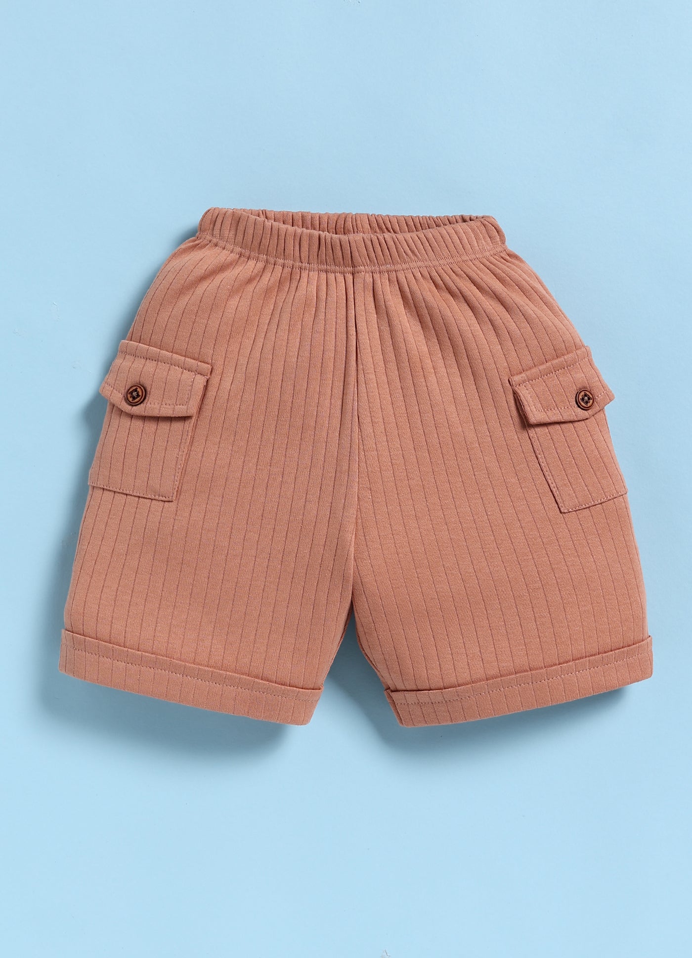 Half-Sleeve Top & Bottom For Boys - Brown Leap Into Jungle