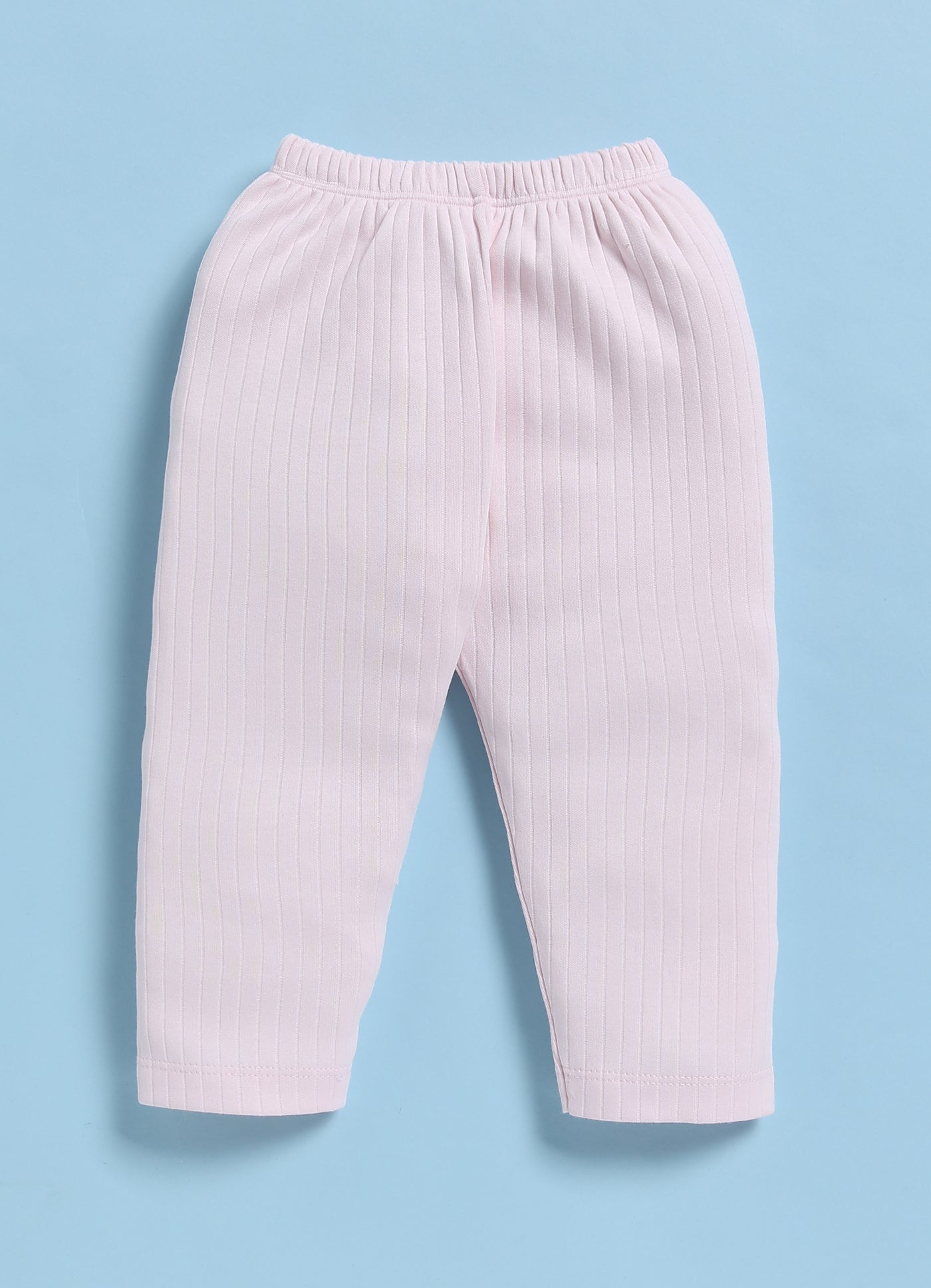 Full-Sleeve Top & Bottom For Girls - Light Pink Flower