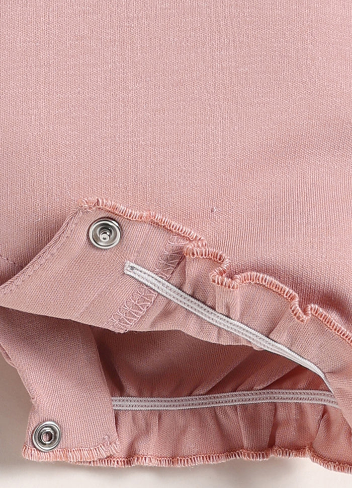 Half-Sleeve Romper for Girls – Dusty Rose Nice Day