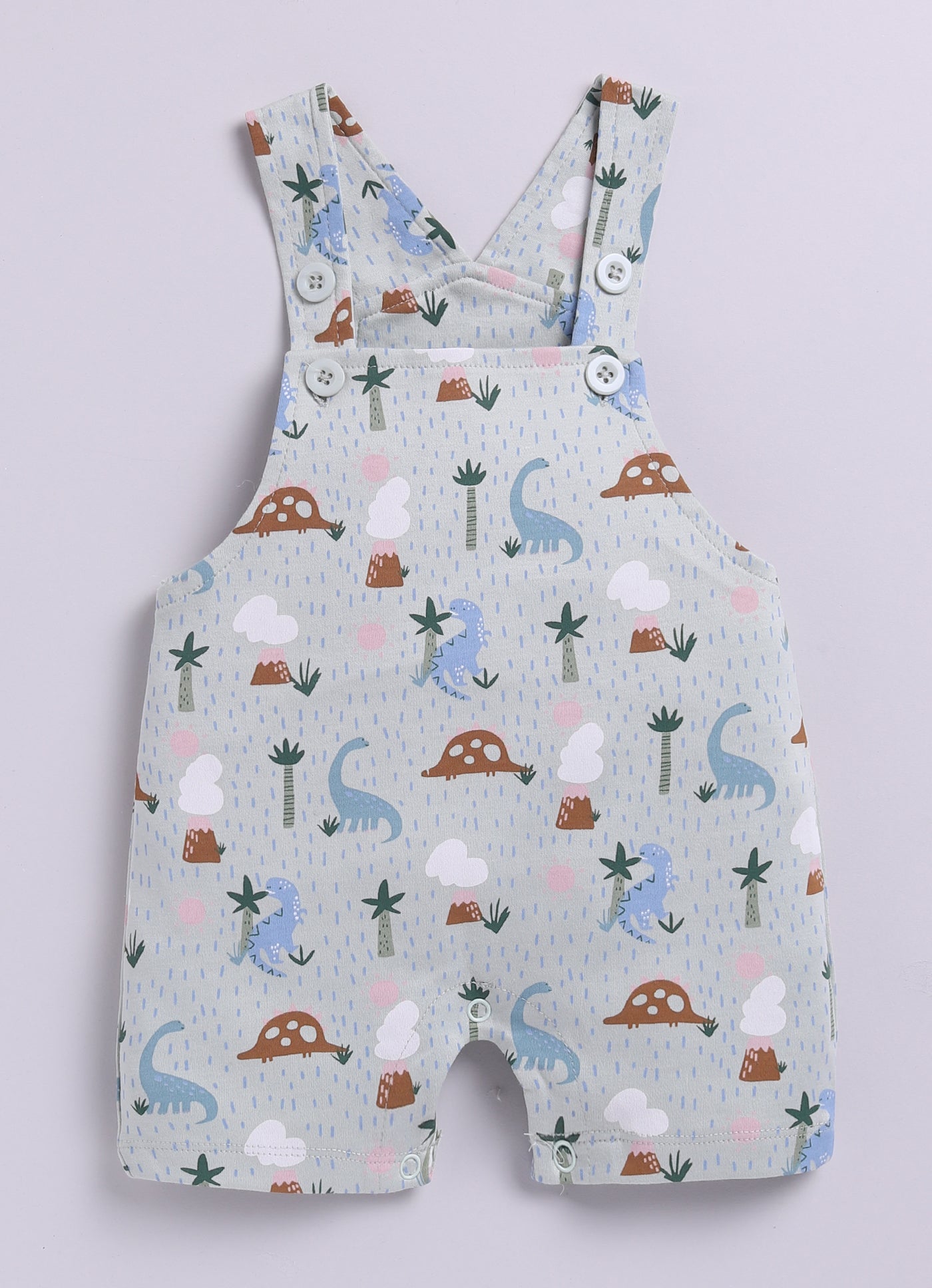 Half Sleeve Dungaree - Pista Green