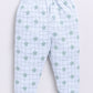 Cute Star Fish Printed Baby Boy Full Sleeve Night Suit-WHITE