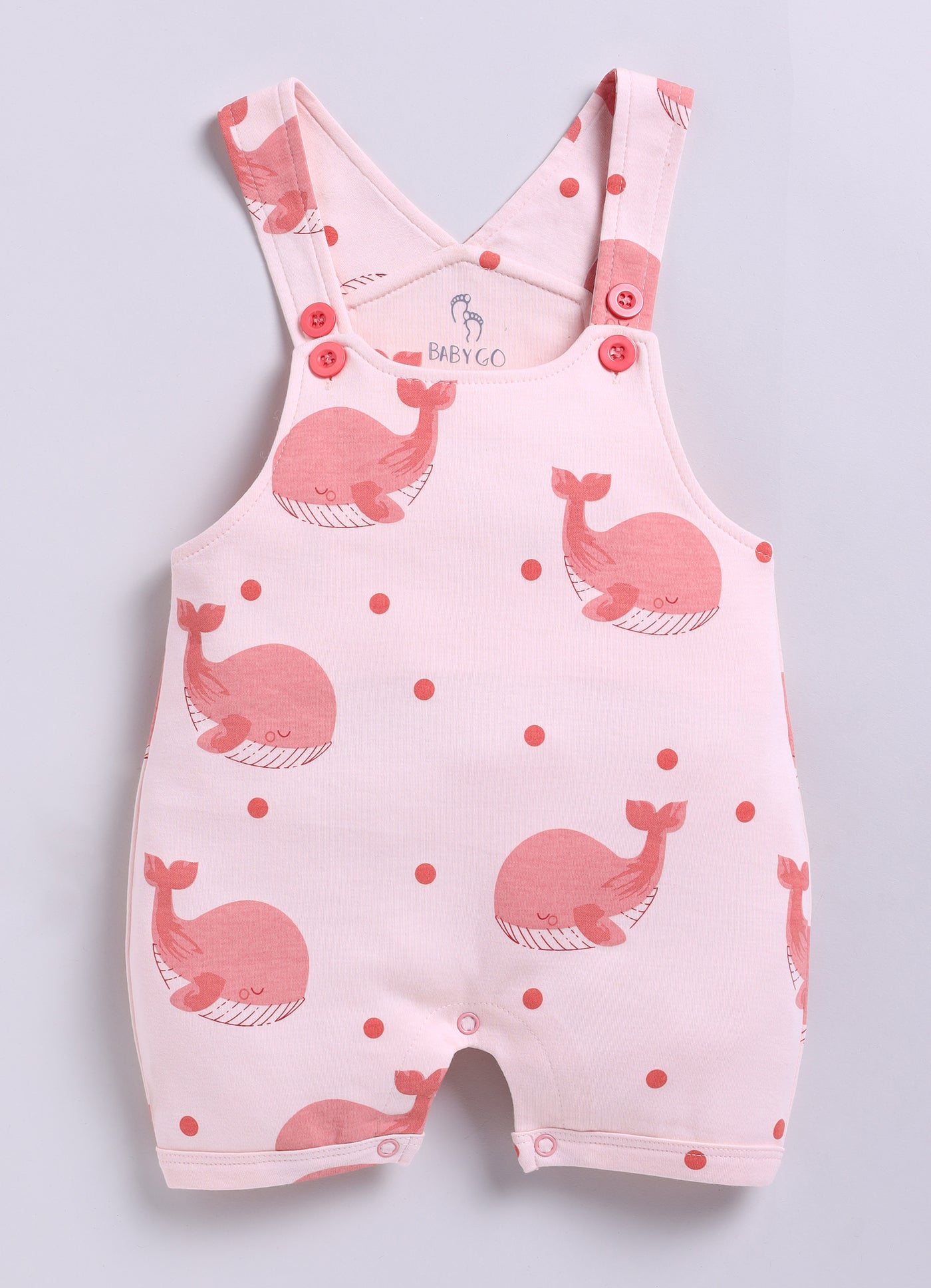 Half Sleeve Dungaree for Girls - Teal