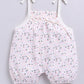 Baby Girl Light Green Floral Romper with Bows-PINK