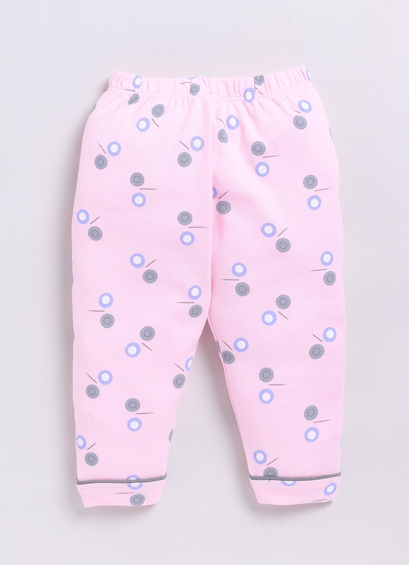 Cute Printed Girl Half Sleeves Night Suit-PINK