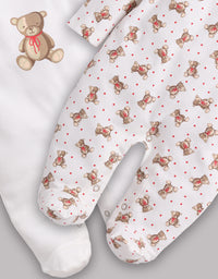 BABY GO Full Sleeve Romper For Baby Boys(0-3M,BROWN)
