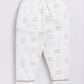 Baby Boy Cute & Comfy Half Sleeves Night Suit-OFF WHITE