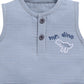 Baby Boy Sleeveless Desiger Romper-BLUE