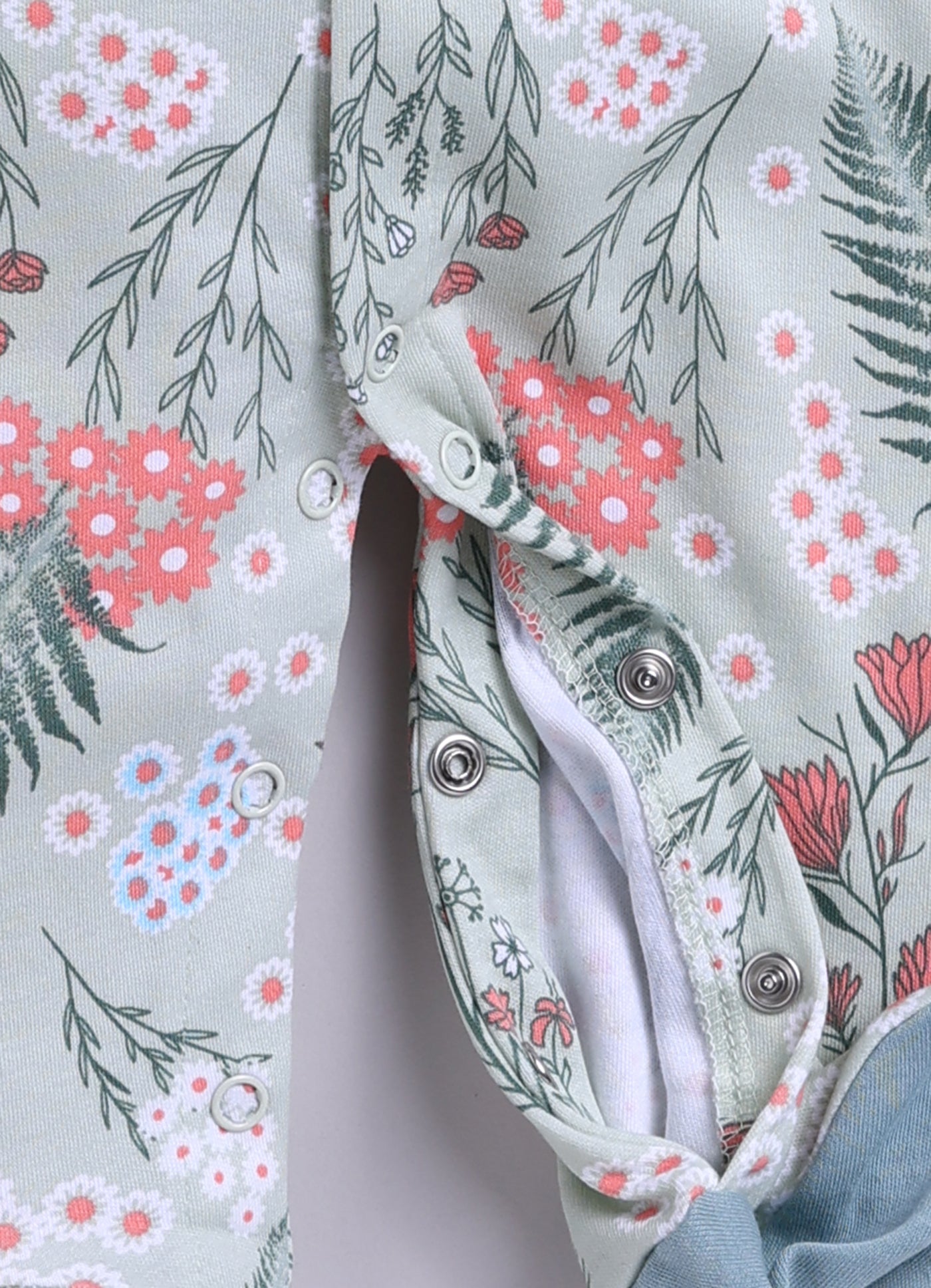 Full Sleeve Romper for Girls - Sage