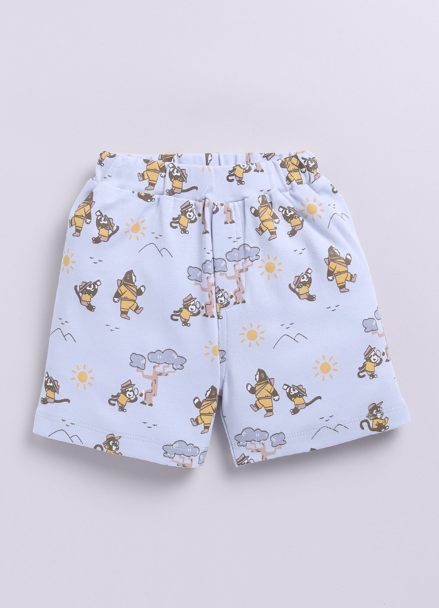 Baby Boy Have Fun printed Half T-Shirt and Shorts Set-Blue