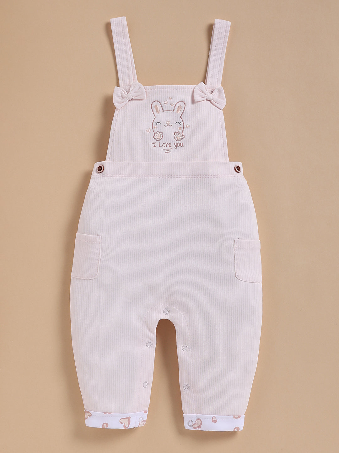 Dungaree - Light Pink Bunny Heart