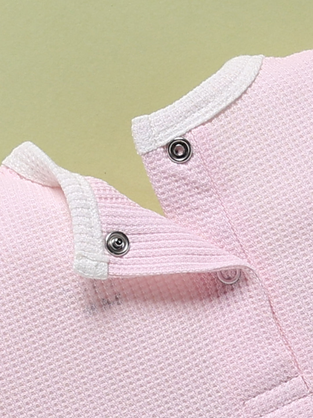 Full Sleeve Romper for Girls – Pink Waffle Knit