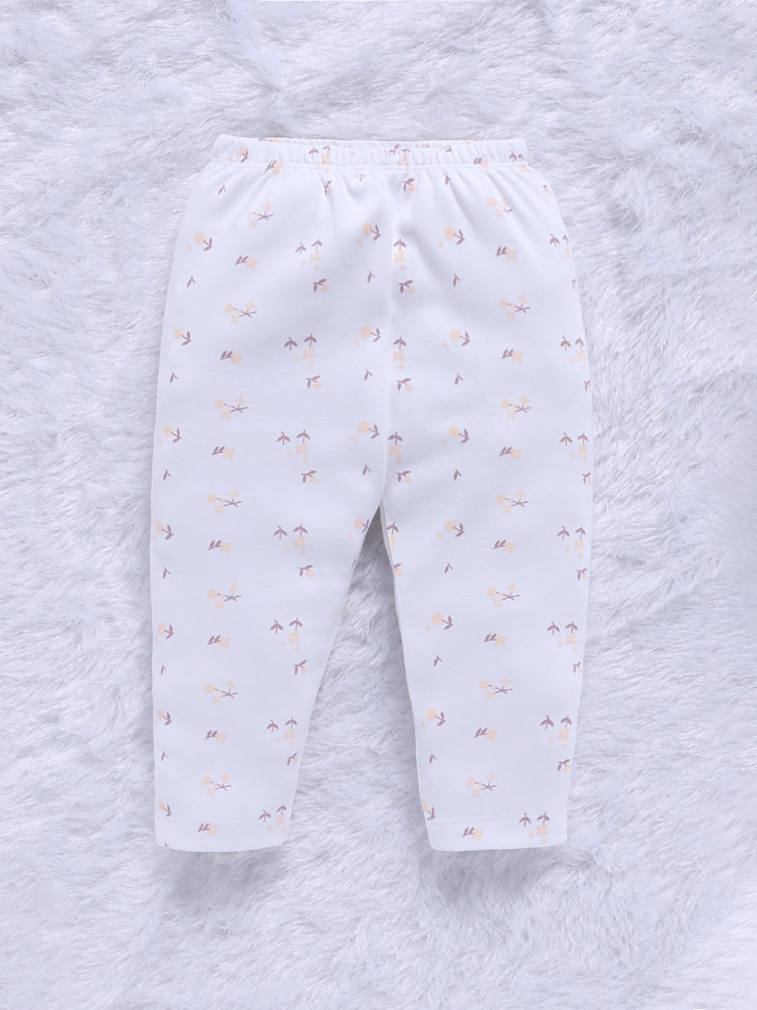 Top & Bottom for Girls - Mauve Animal Embroidered Top & Printed Trousers Set