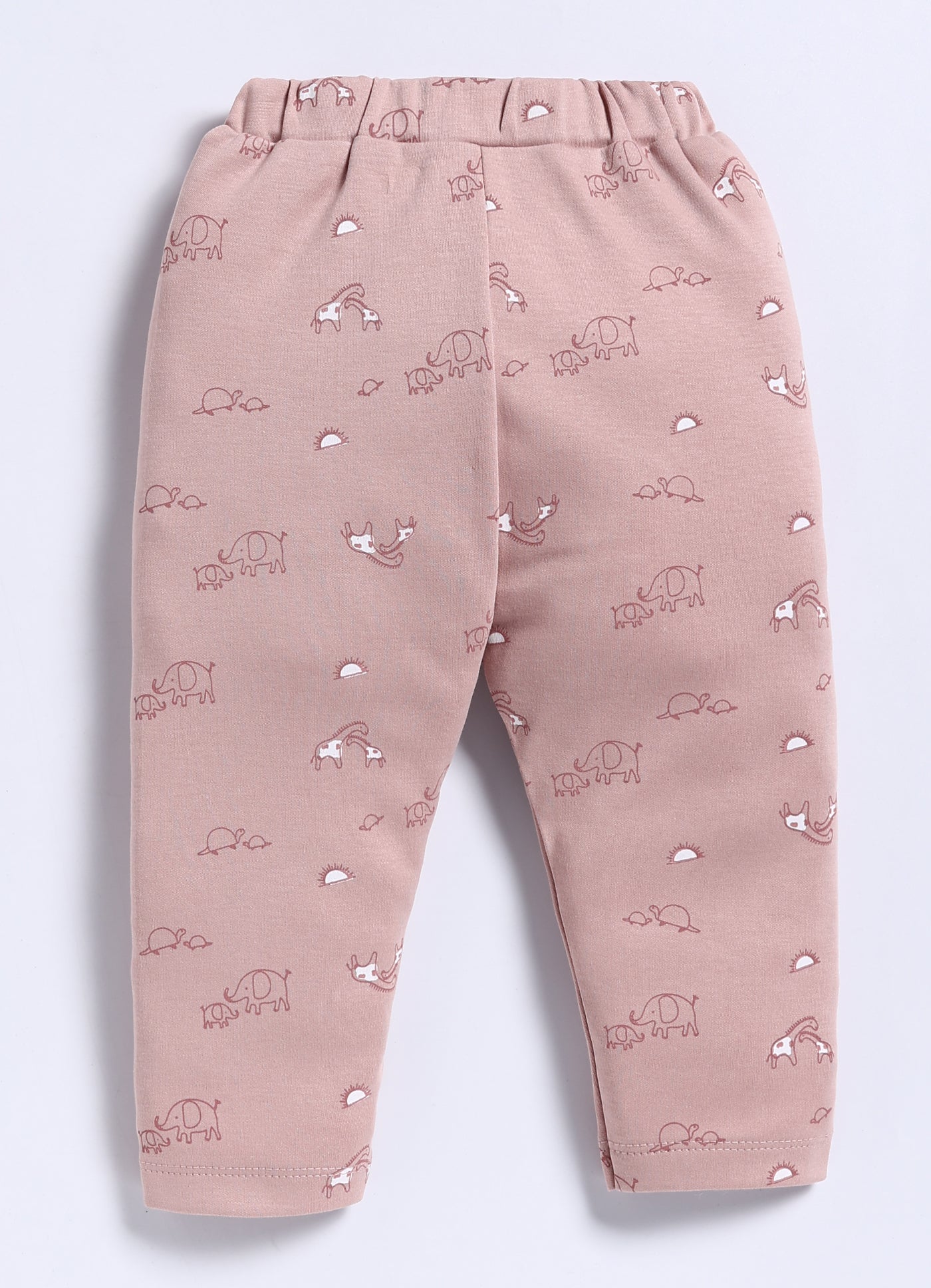 Full-Sleeve Top & Bottom For Girls - Mauve I Love Mummy