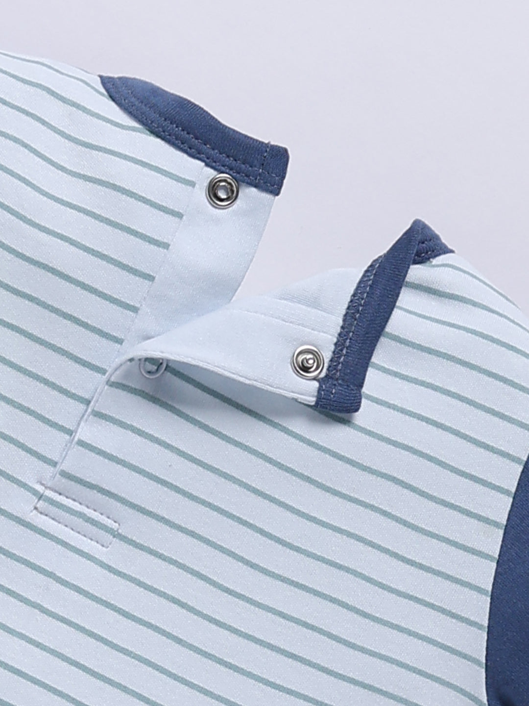 Full Sleeve Romper for Boys – Blue Striped