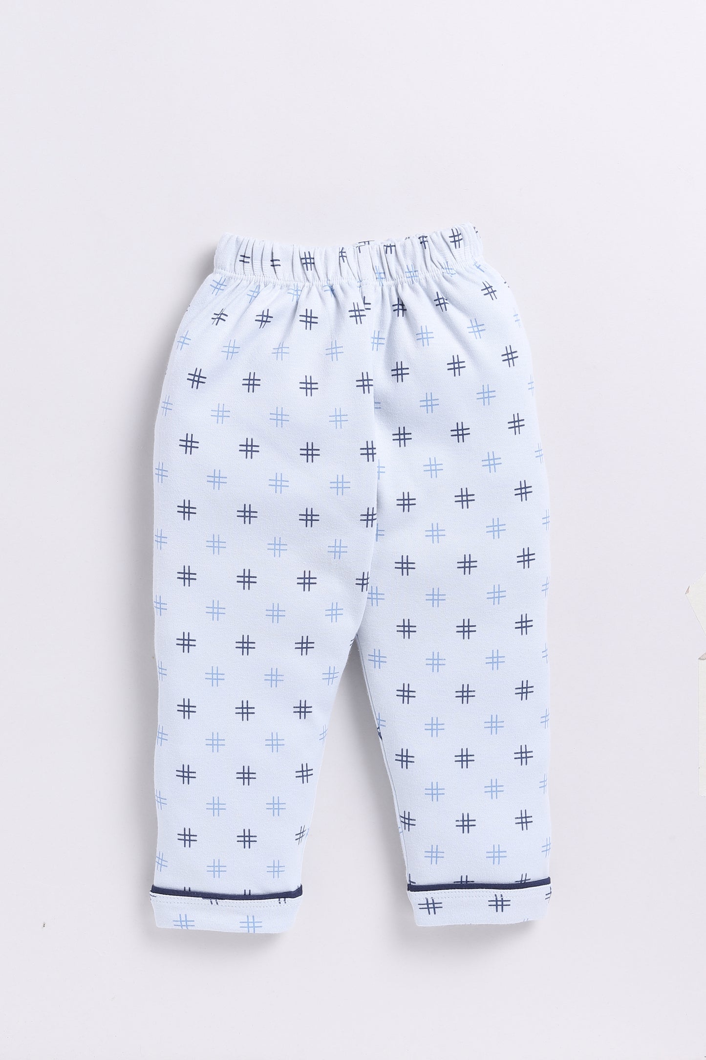 Printed Half Sleeves Baby Boy Night Suit-BLUE