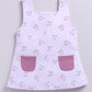 Baby Girl Floral Print Pinafore Dress with Layered Top-PURPLE