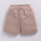 Baby Boy Collar Half T Shirt & Shorts Set-Beige