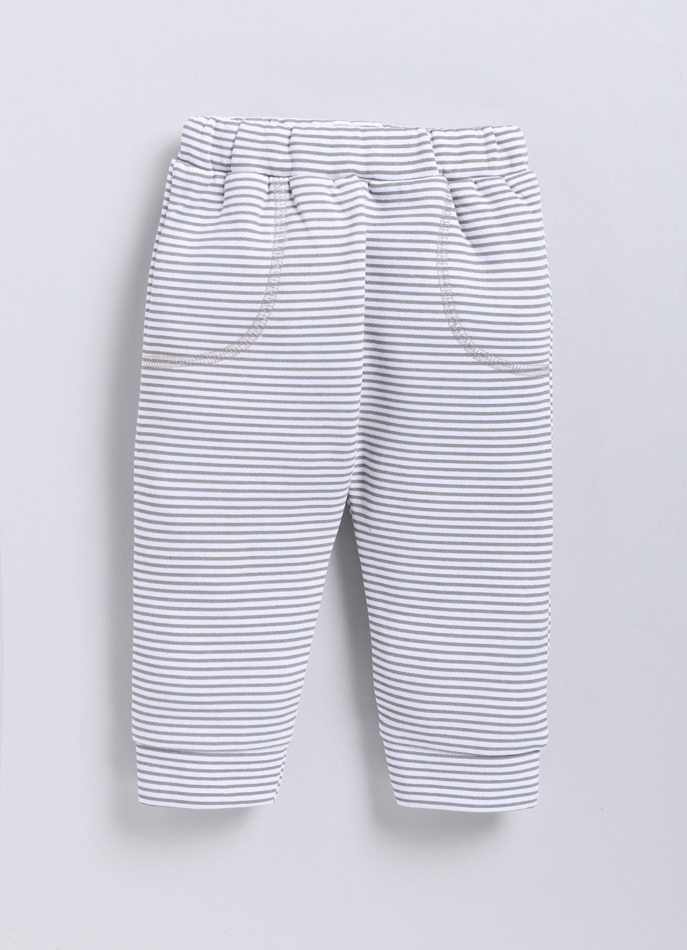 Baby Boy Playfull Printed Full Sleeves T Shirt & Pant-Grey