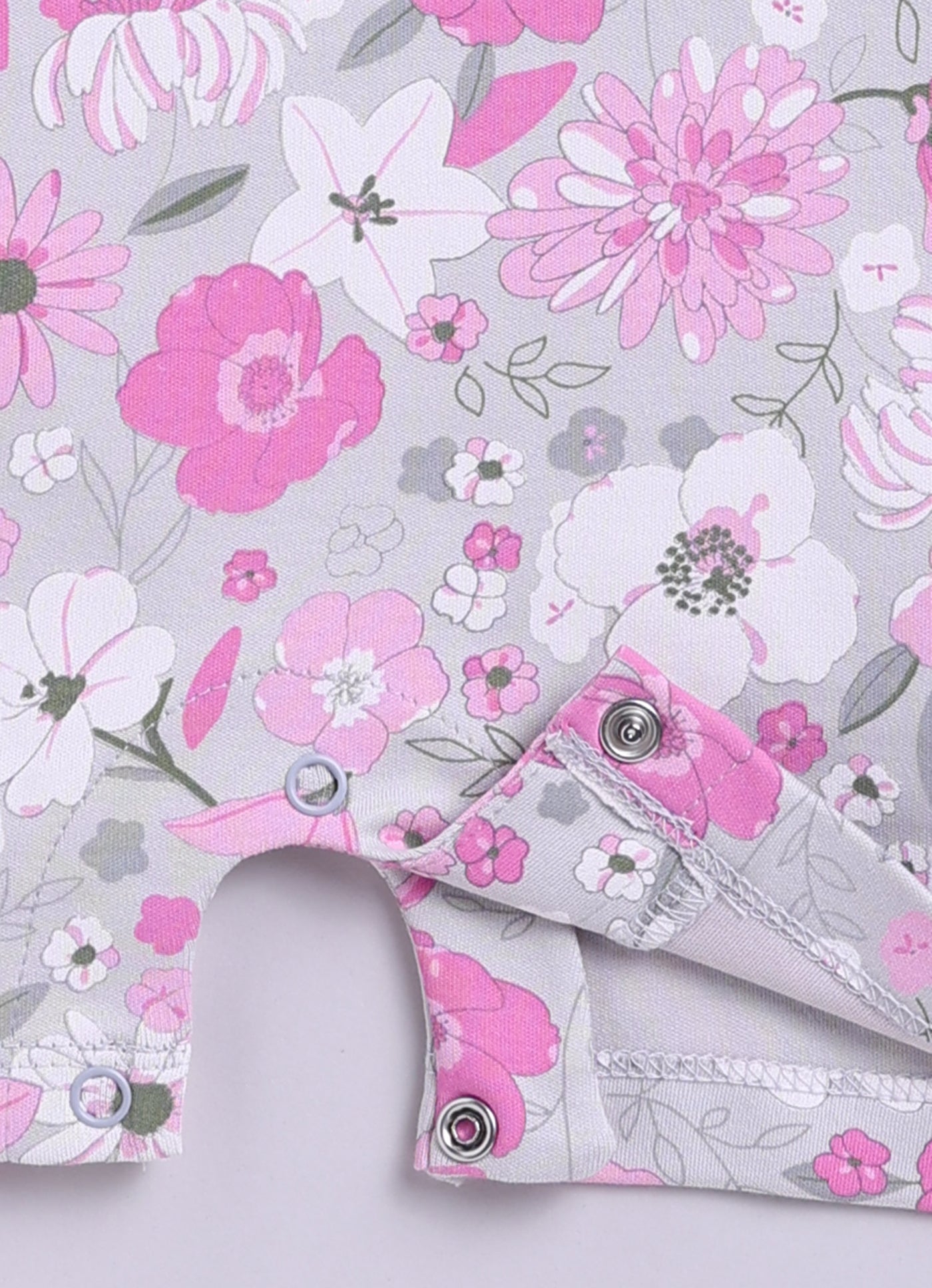 Half Sleeve Dungaree for Girls - Mint & Pink