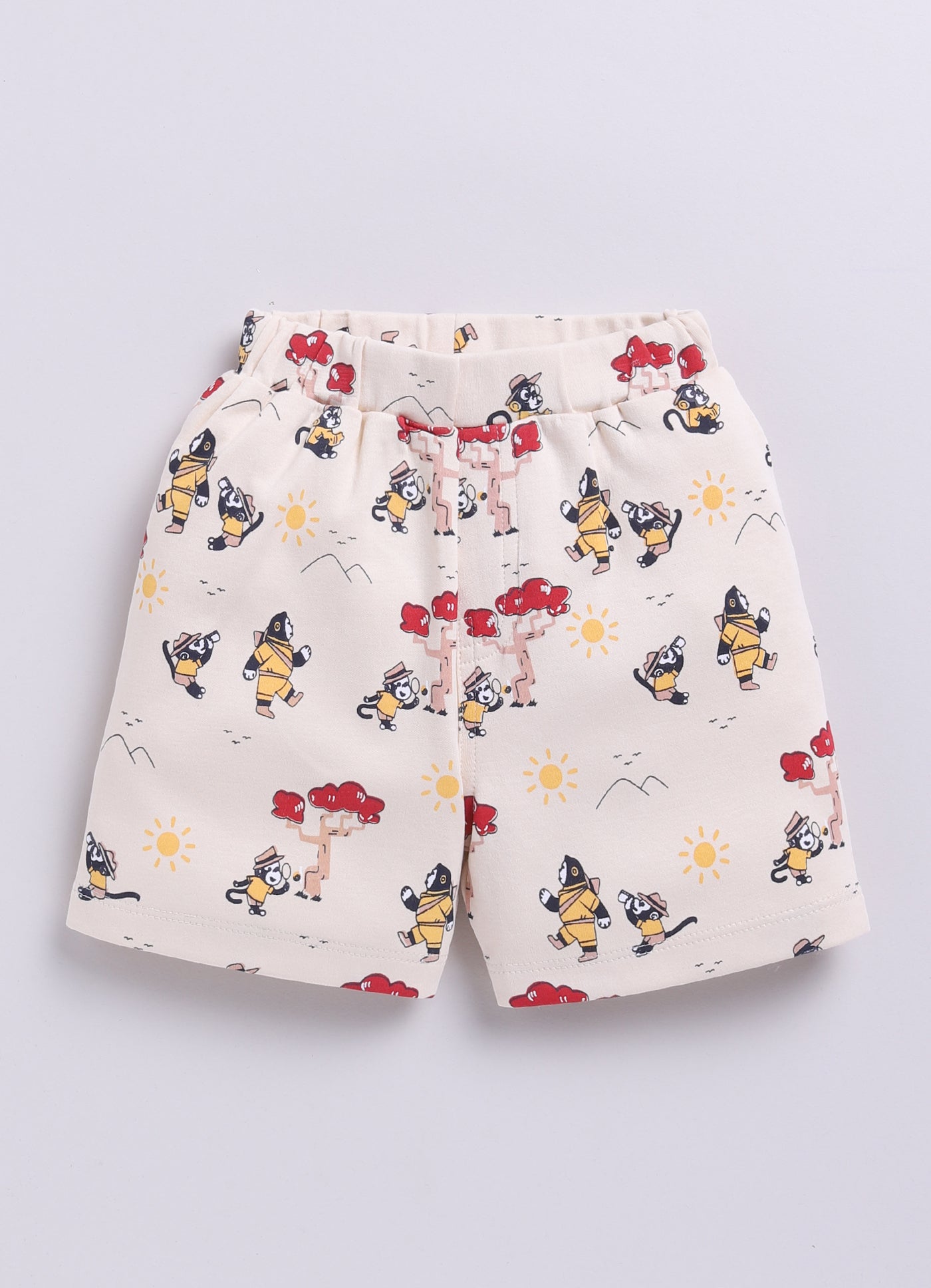 Baby Boy Have Fun printed Half T-Shirt and Shorts Set-Red