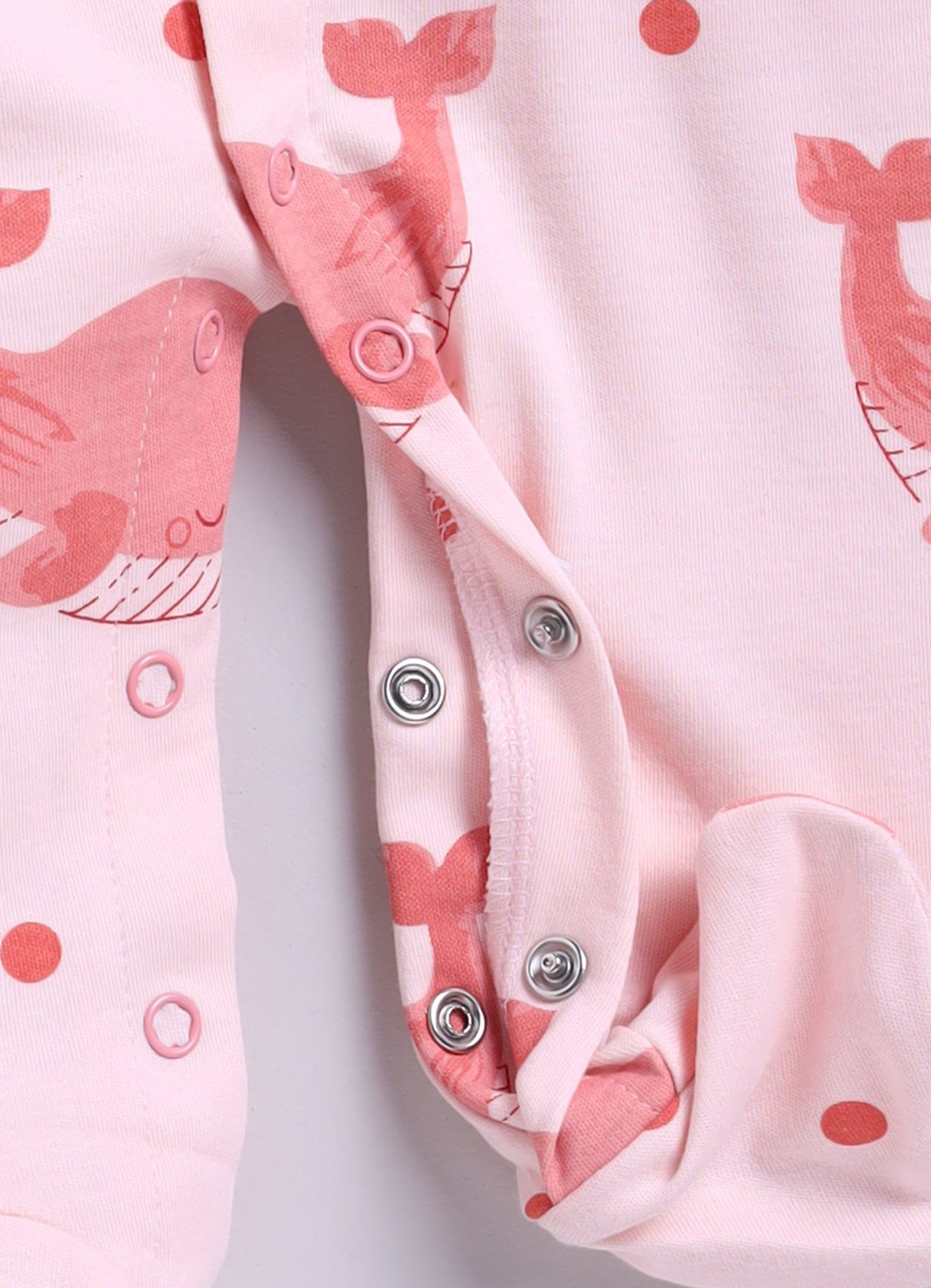 Full Sleeve Romper for Girls - Salmon