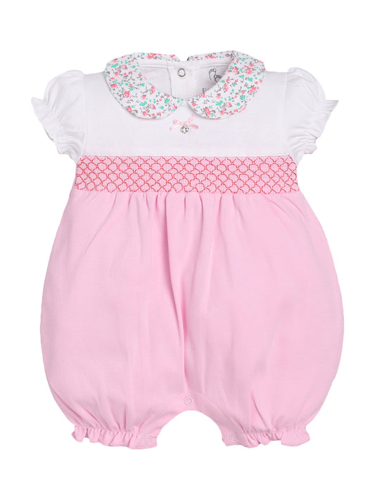 Half Sleeves Round neck Romper/Summer clothes/Creeper/new born/infent wear/ for Baby Girls 100% Pure Cotton-PINK