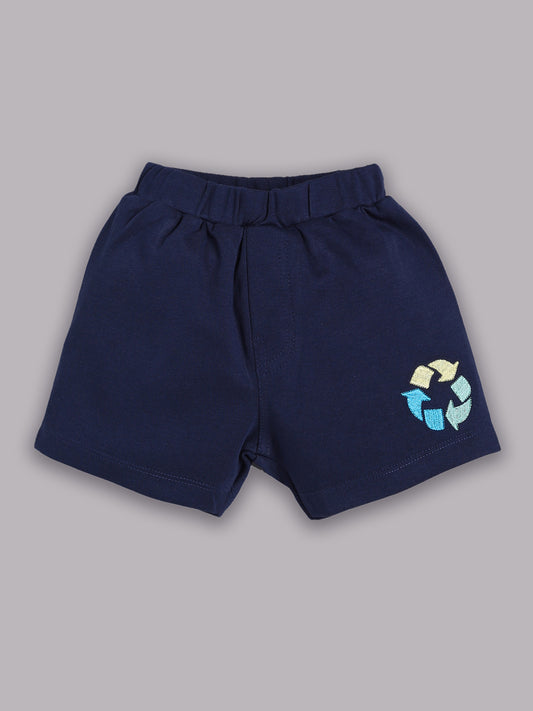 T-shirt and Shorts Set for Baby Boys 100% pure cotton-NAVY