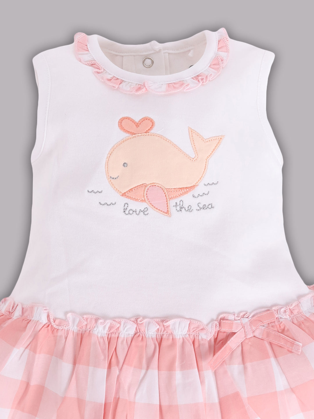 Baby girl Knee Length Dress-FUSHIA